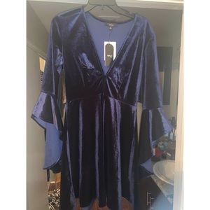 Blue Velvet Dress